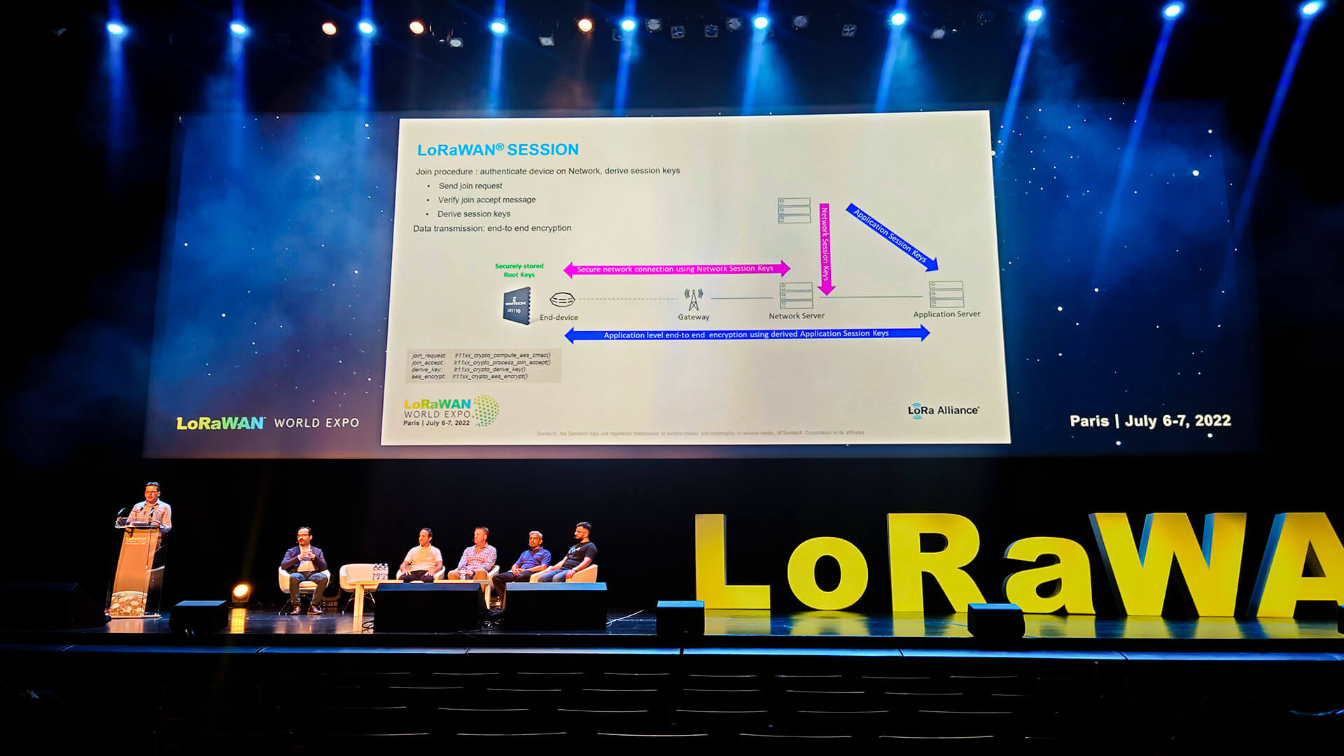 An interesting session by the LoRa Alliance on advancements in security and going in-depth on how end-to-end encryption is achieved within the network.
