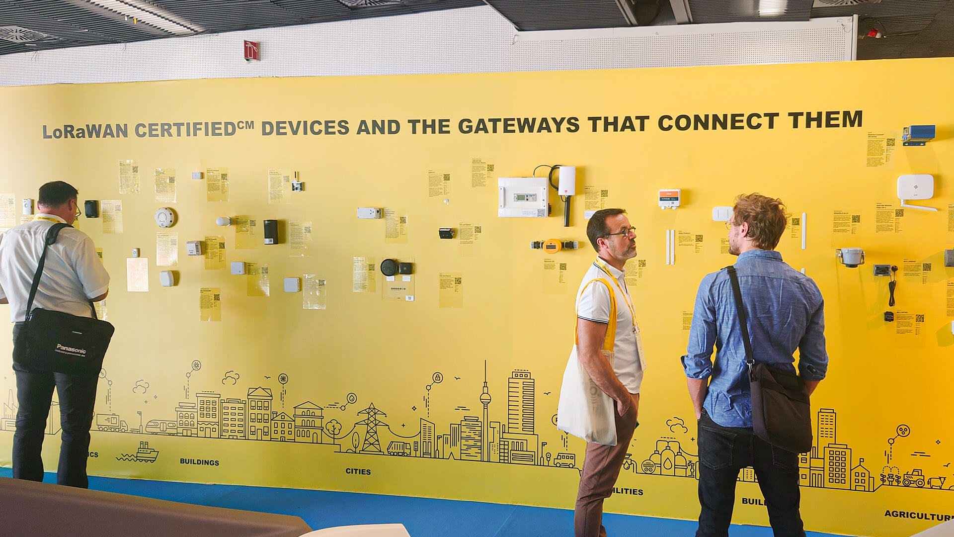 A wide variety of certified LoRaWAN devices and gateways were on display.